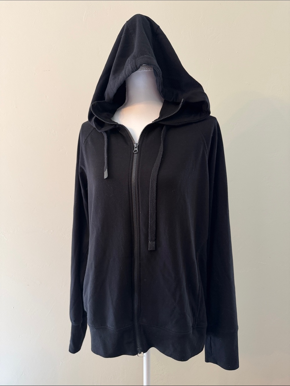 Danskin Women's XL Black Hooded Full Zip Sweatshirt
